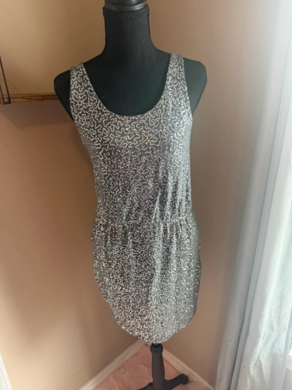 Silver sequin Express Dress
